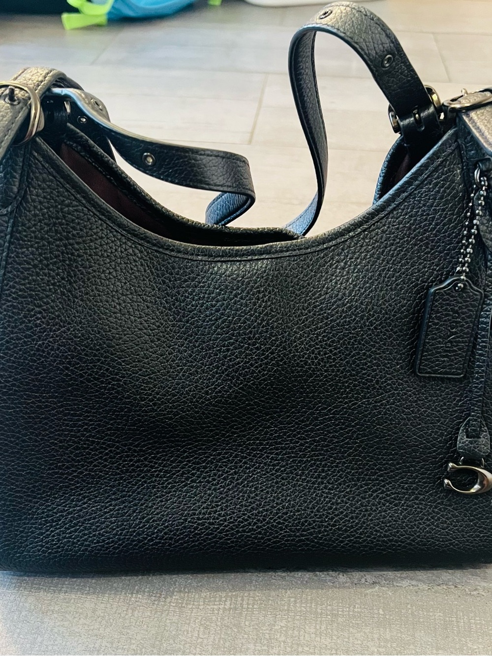 Coach Ellen All Black Women's Shoulder Hobo Bag